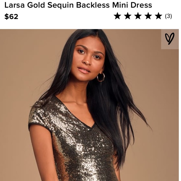 Lulus Larsa Gold Sequin Backless Mini Dress - Picture 2 of 3